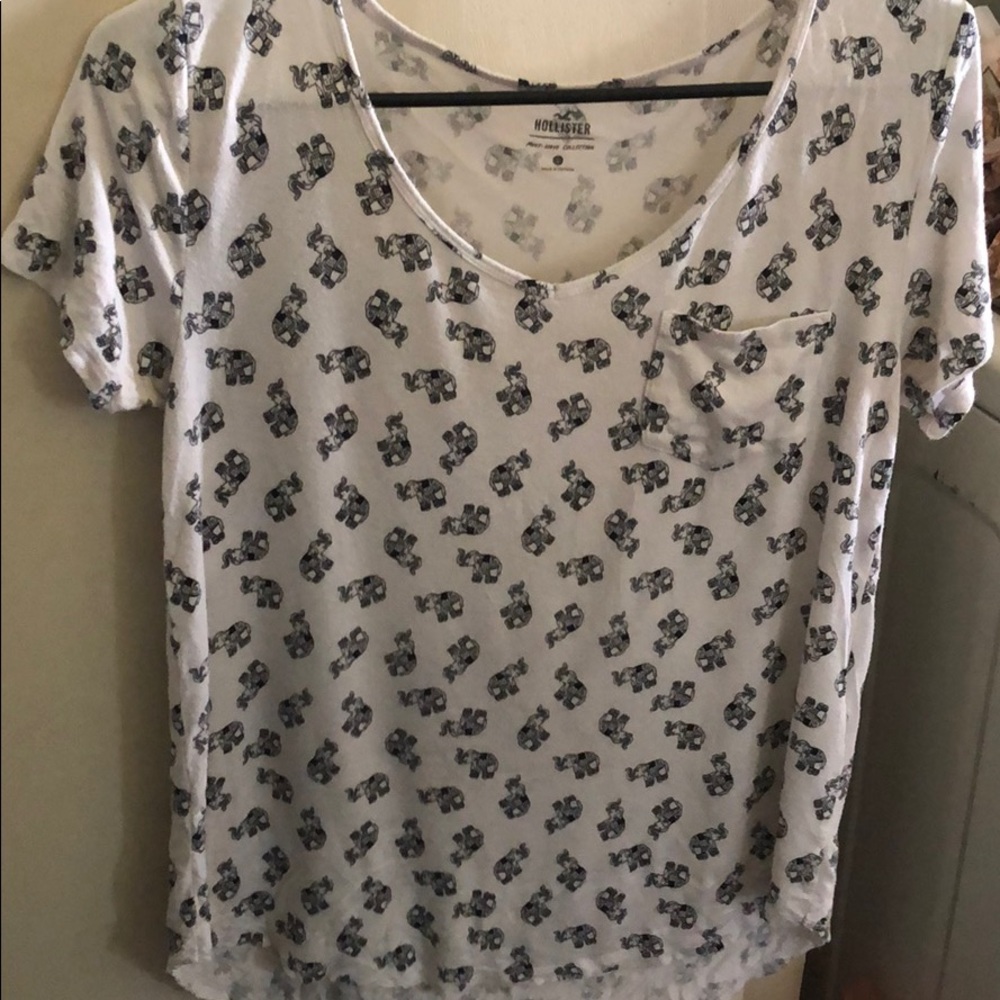 White shirt w/ Elephants on it